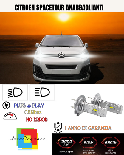 💕 CONVERSIONE FULL CITROEN SPACETOUR ANABBAGLIANTE+ABBAGLIANTE 6000K BIANCO 💕