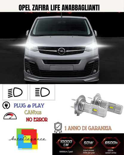 💕 KIT LED OPEL ZAFIRA LIFE ANABBAGLIANTE 6000K BIANCO 6000 LUMEN 💕