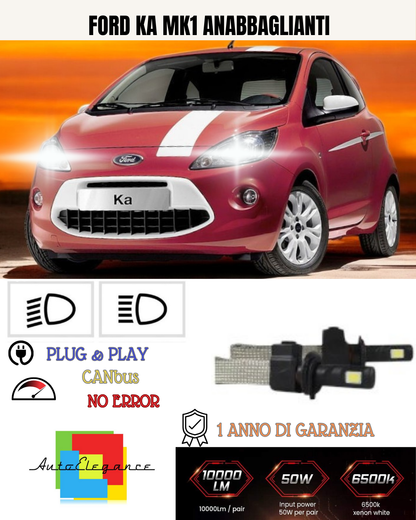 💕KIT LAMPADE H7 LED ANABBAGLIANTE FORD KA MK1 6000K 6400 LUMEN CANBUS💕