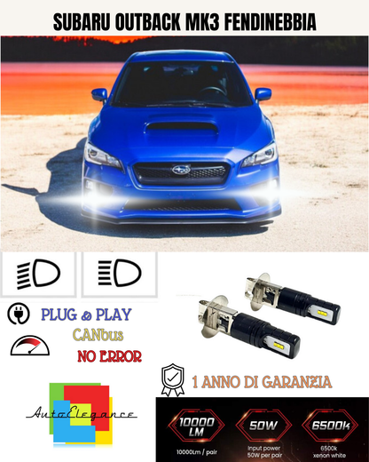🔥KIT LED H3 SUBARU OUTBACK MK3 6000K BIANCO FENDINEBBIA 🔥