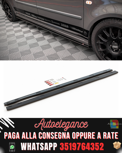 MINIGONNE LATERALI adatte per VOLKSWAGEN CADDY LONG MK3 FACELIFT 2010-2015