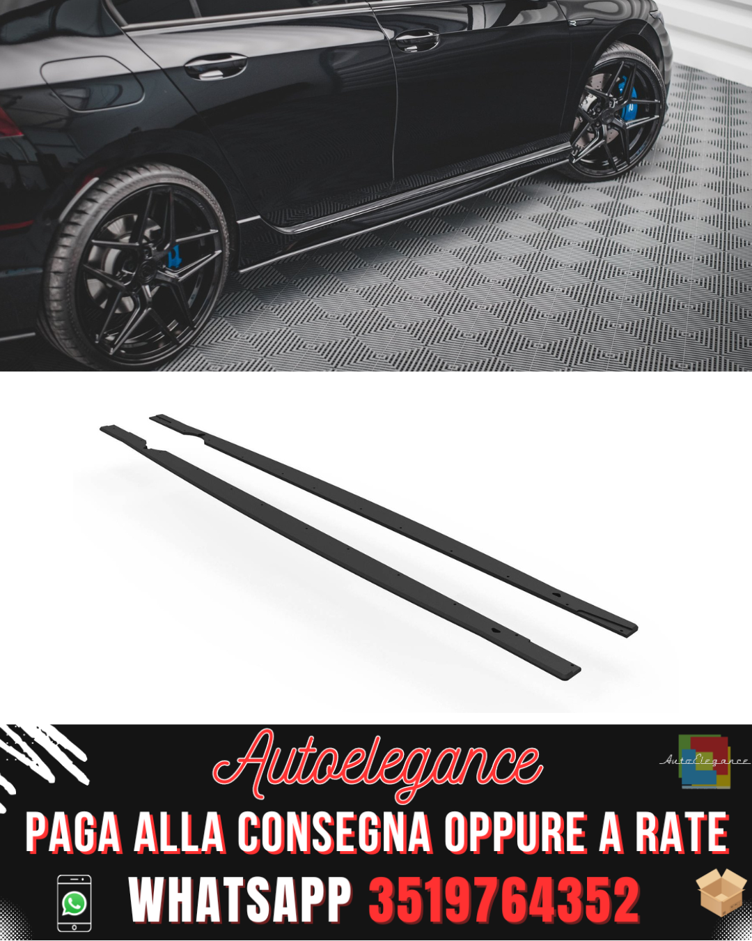 STREET PRO MINIGONNE LATERALI ADATTE PER VOLKSWAGEN GOLF R MK8 2020