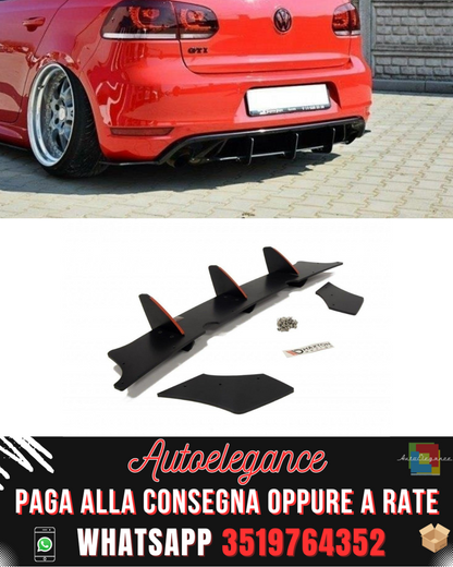 DIFFUSORE POSTERIORE E SPLITTER LATERALI POSTERIORI adatti per VW GOLF VI GTI / 35A