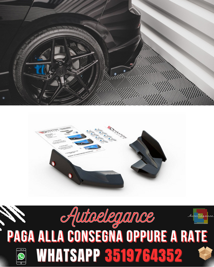 SPLITTER LATERALI POSTERIORI V.2 + FLAPS VOLKSWAGEN GOLF R MK8 2020