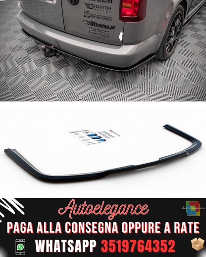 SPLITTER POSTERIORE CENTRALE adatto PER VOLKSWAGEN CADDY MK3 LONG MK3 FACELIFT 2010-2015