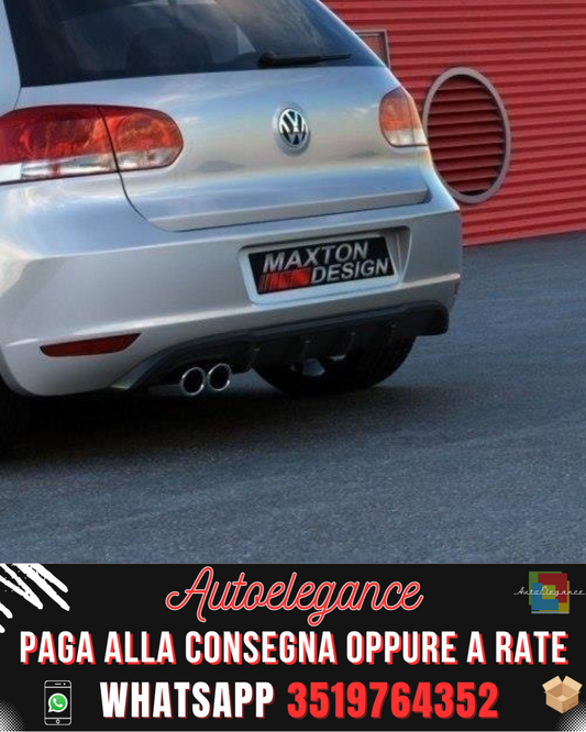 DIFFUSORE POSTERIORE adatto per  VW GOLF VI CON 1 FORO DI SCARICO