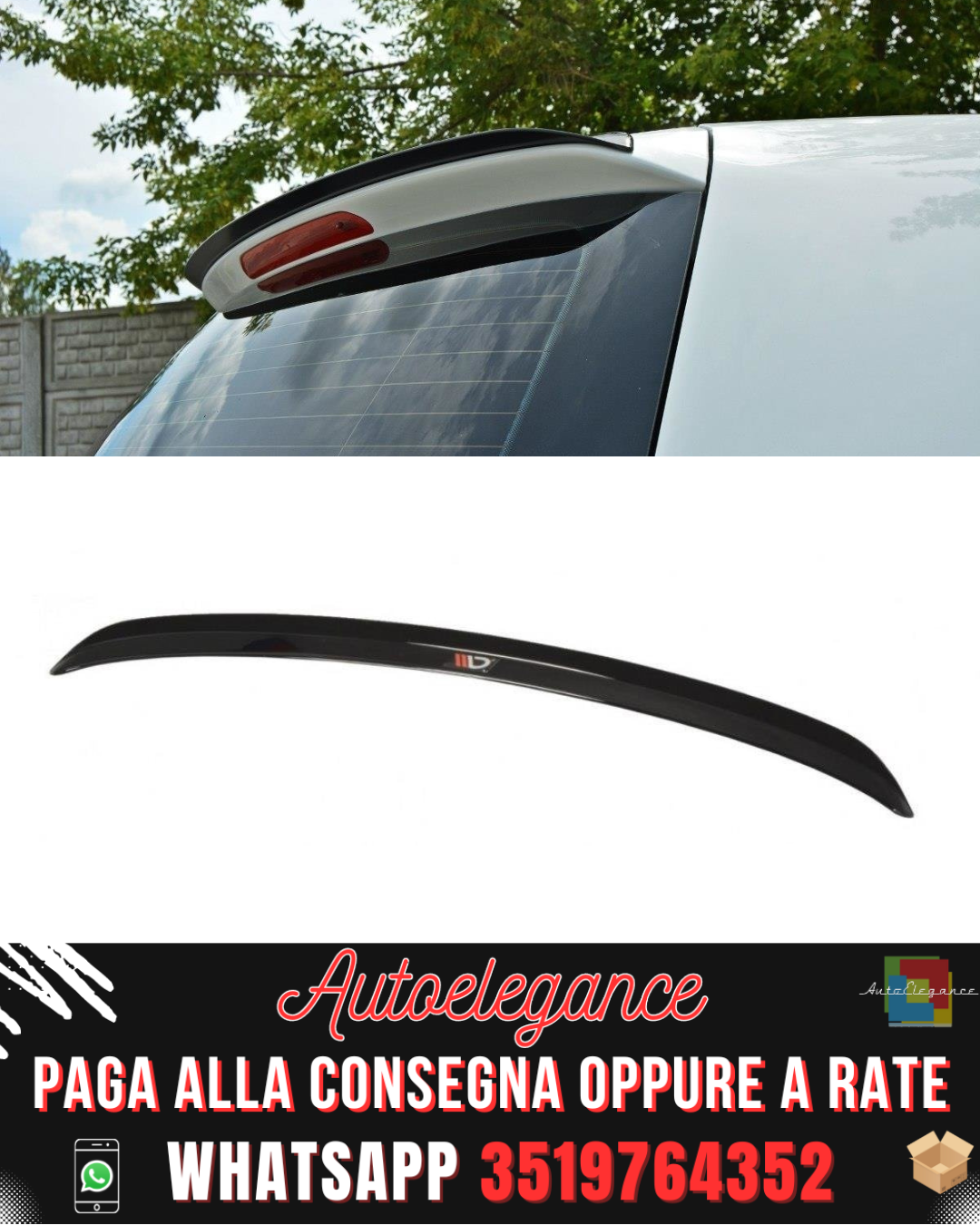 SPOILER adatto per VW GOLF MK7 STANDARD 2012-2016