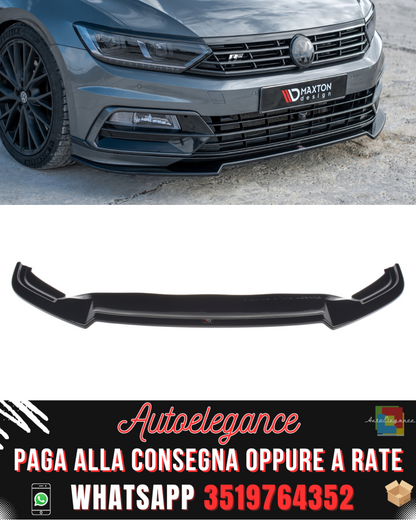 SPLITTER ANTERIORE V.2 adatto per VOLKSWAGEN PASSAT R-LINE B8 2015-2019