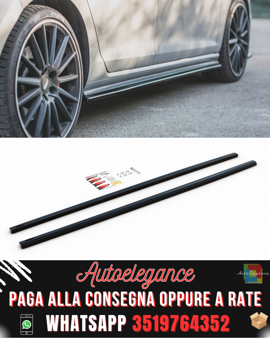 MINIGONNE LATERALI V.2 adatte per VW GOLF 7 GTI (narrow) 2013-2016