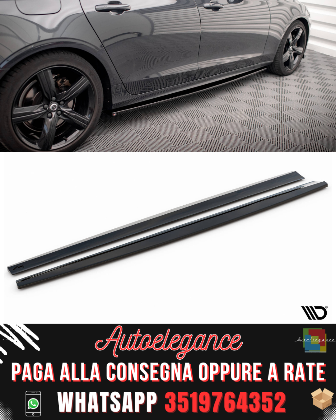 MINIGONNE LATERALI adatto per VOLVO V90 / S90 R-DESIGN MK2