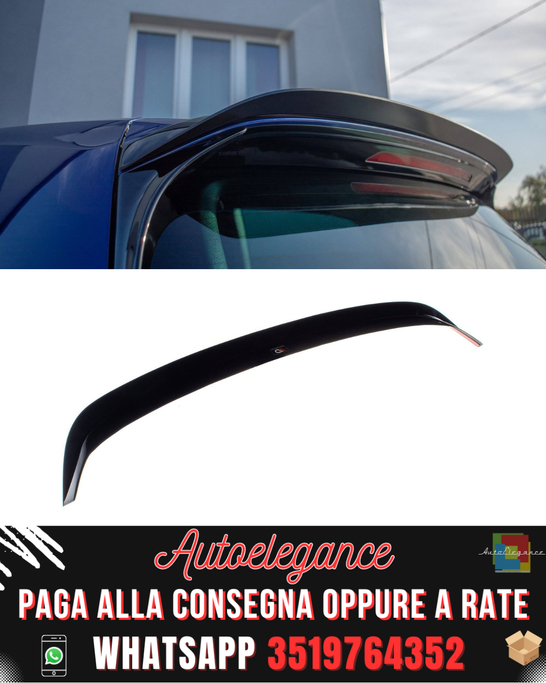 SPOILER V.1 adatto per VOLKSWAGEN GOLF 7 R / R-LINE / GTI