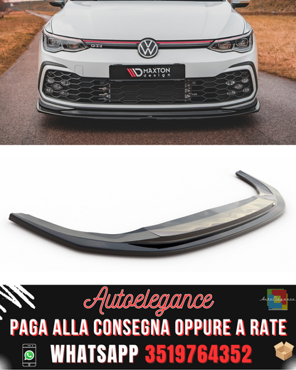 SPLITTER ANTERIORE adatto per V.5 VOLKSWAGEN GOLF 8 GTI / R-LINE 2020