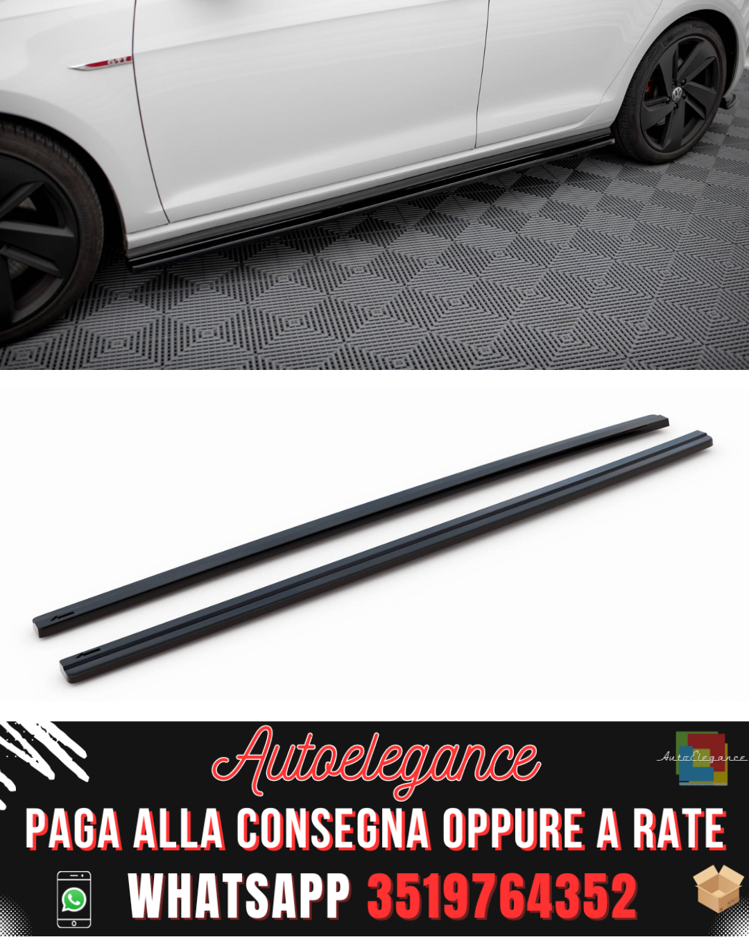 MINIGONNE LATERALI adatte per VW GOLF VII GTI PREFAZIONE/FACELIFT