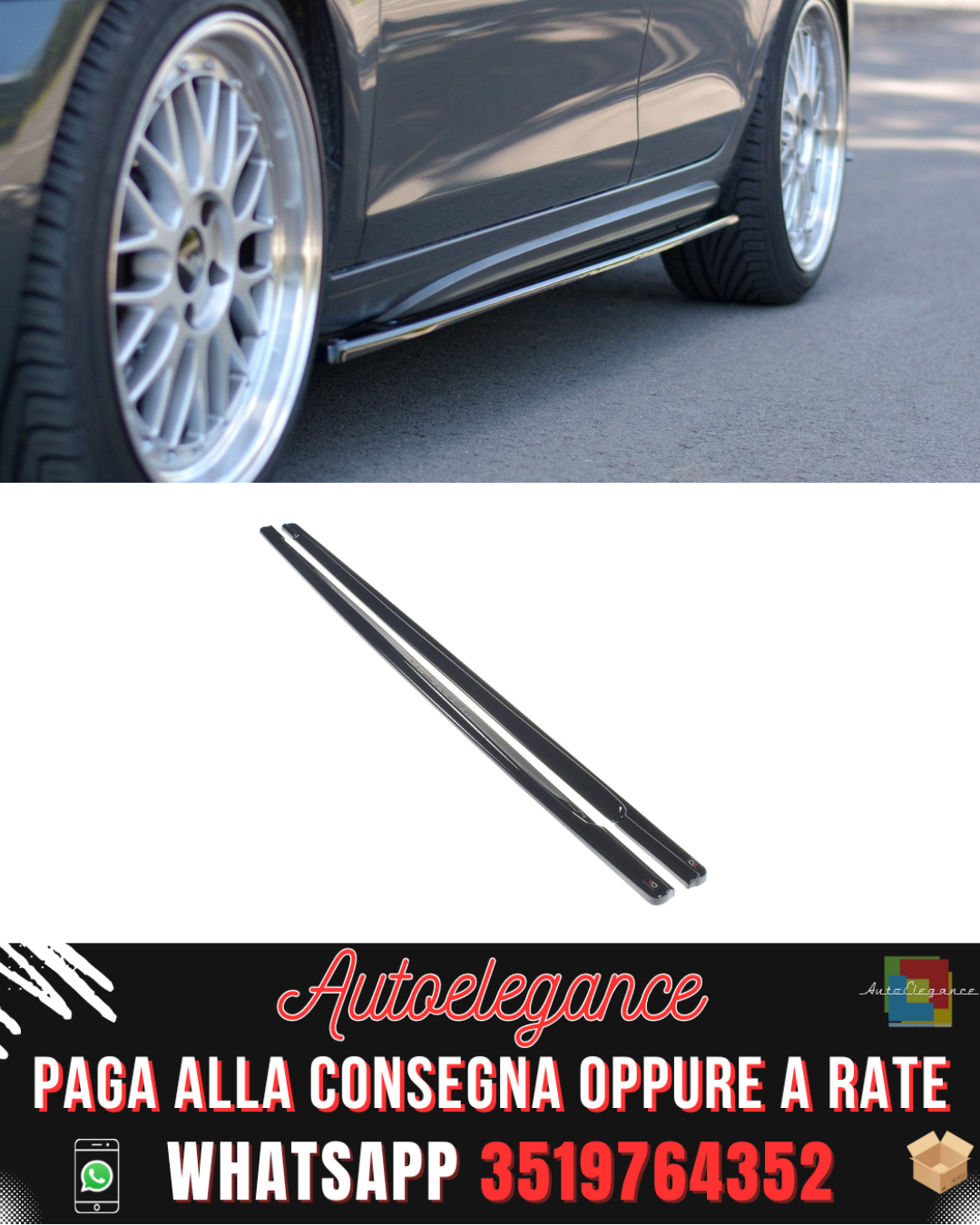 MINIGONNE LATERALI adatte per VW GOLF MK6 GTI/ GTD 2008-2012