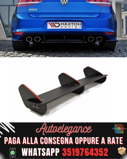DIFFUSORE POSTERIORE E SPLITTER LATERALI POSTERIORI adatti per VW GOLF 7 R HATCHBACK 2013