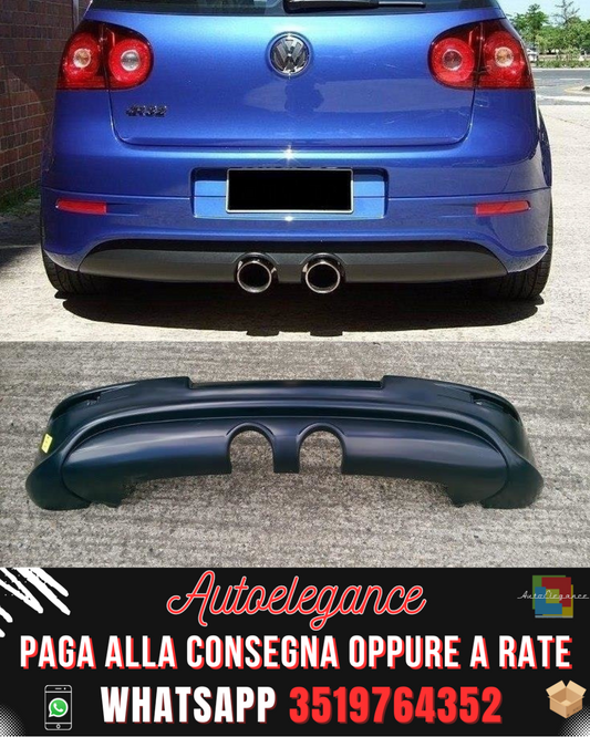 REAR DIFFUSER suitable for VW GOLF V R32 (WITH 2 EXHAUST HOLES, FOR R32 EXHAUST) 2003-2008 