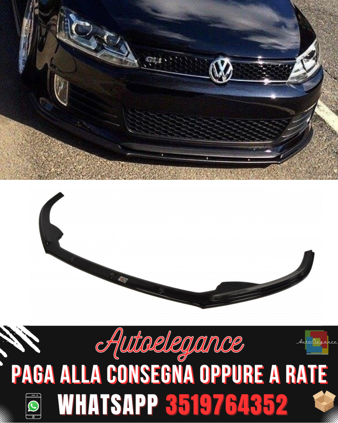 SPLITTER ANTERIORE adatto per VW JETTA VI GLI 2010-