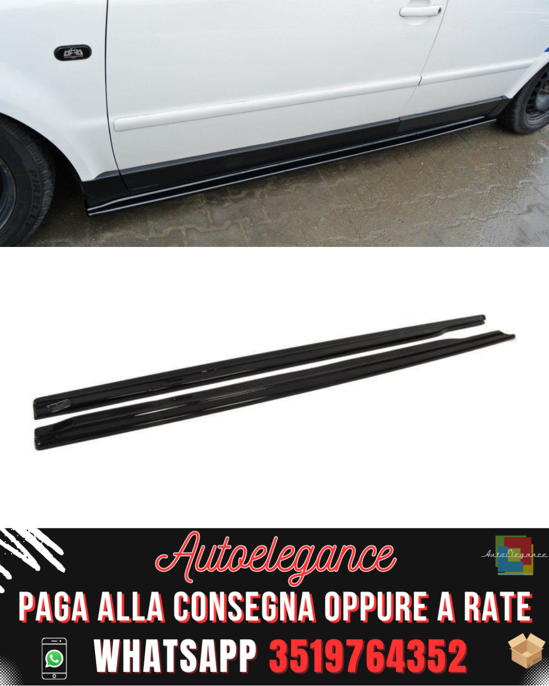 MINIGONNE LATERALI adatte per VW PASSAT B5 1996-2005