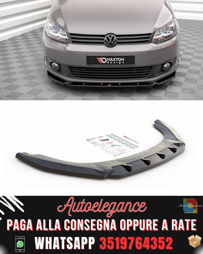 SPLITTER ANTERIORE adatto per VOLKSWAGEN CADDY MK3 FACELIFT 2010-2015