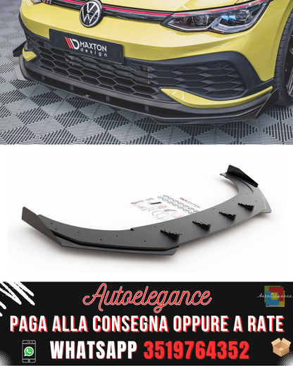 RACING DURABILITY SPLITTER ANTERIORE + FLAP ADATTI PER VOLKSWAGEN GOLF 8 GTI CLUBSPORT 2020