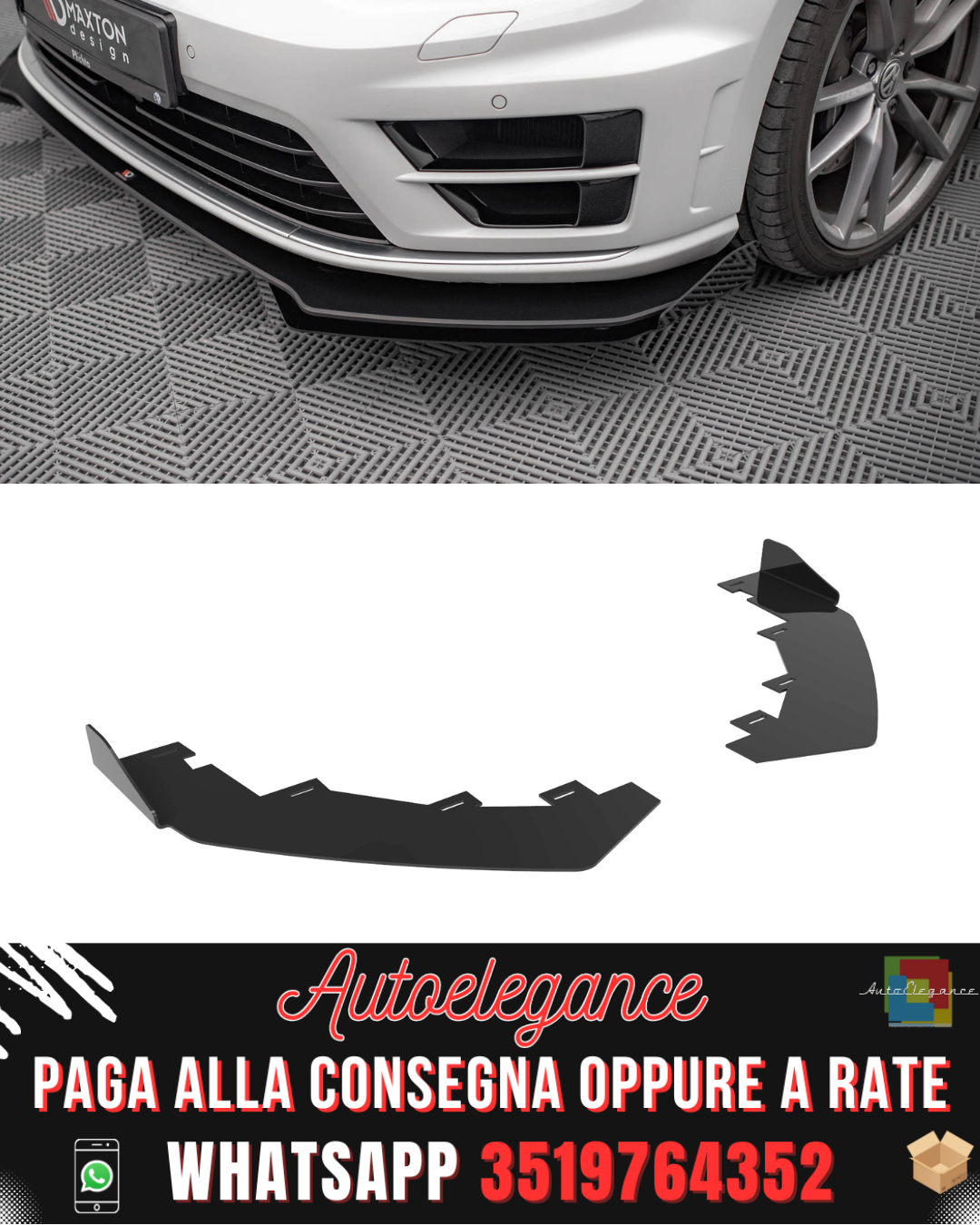 FLAP ANTERIORI ADATTI PER VOLKSWAGEN GOLF R MK7 2013-2016