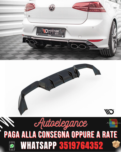 DIFFUSORE POSTERIORE ADATTO PER VOLKSWAGEN GOLF R MK7 2013-2016