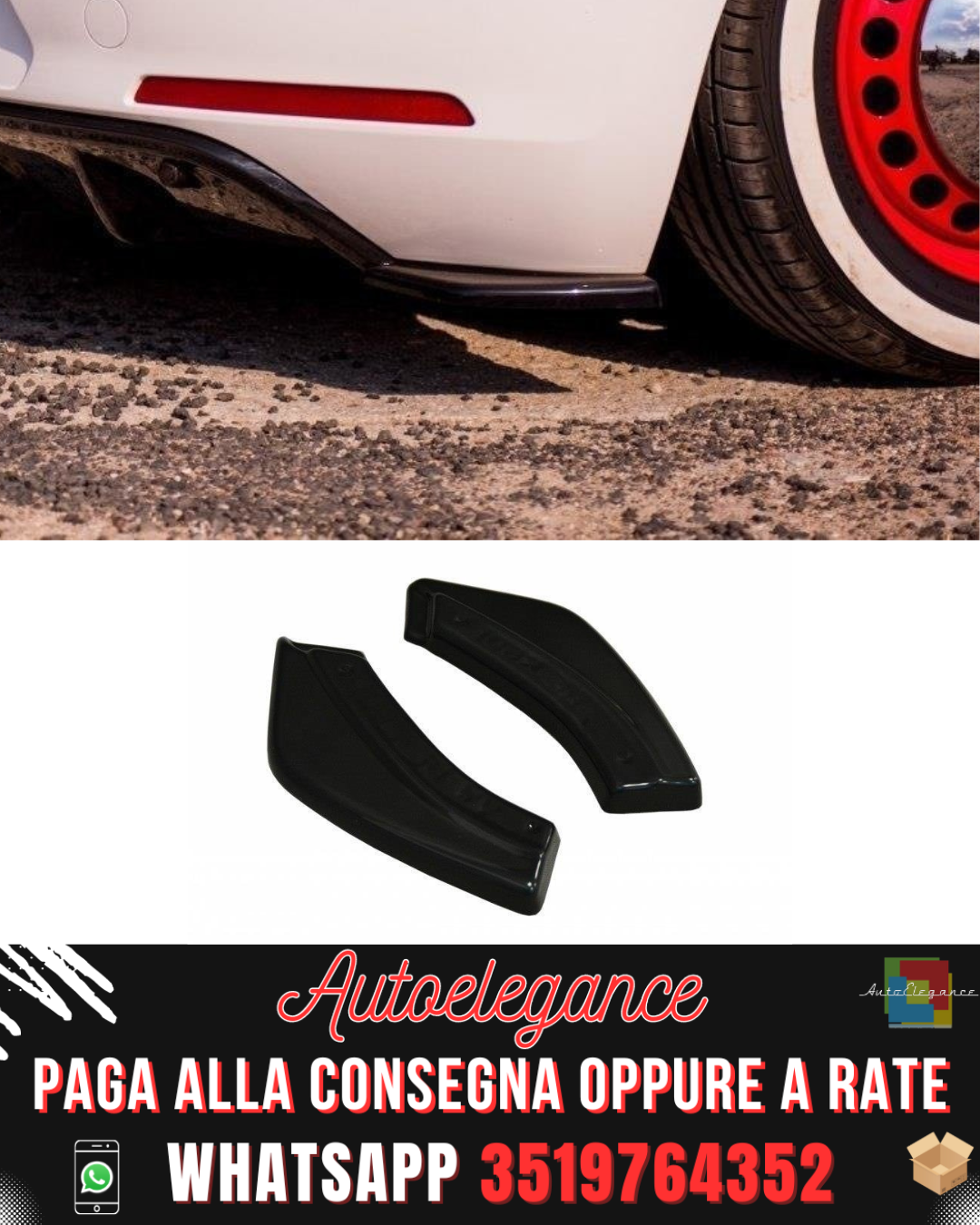 SPLITTER LATERALI POSTERIORI ADATTI PER VW MAGGIOLINO 2011-2015