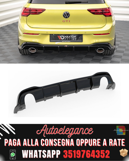 DIFFUSORE POSTERIORE ADATTO PER VOLKSWAGEN GOLF 8 GTI CLUBSPORT 2020