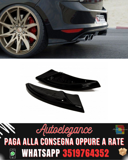 SPLITTER LATERALI POSTERIORI V.1 adatti per VW GOLF 7 R / R-LINE 2013-2016