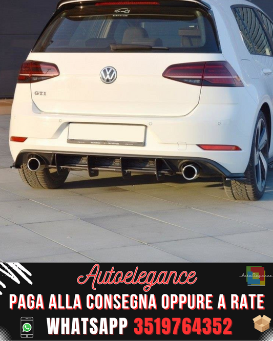 DIFFUSORE POSTERIORE adatto per VW GOLF MK7 GTI FACELIFT 2017