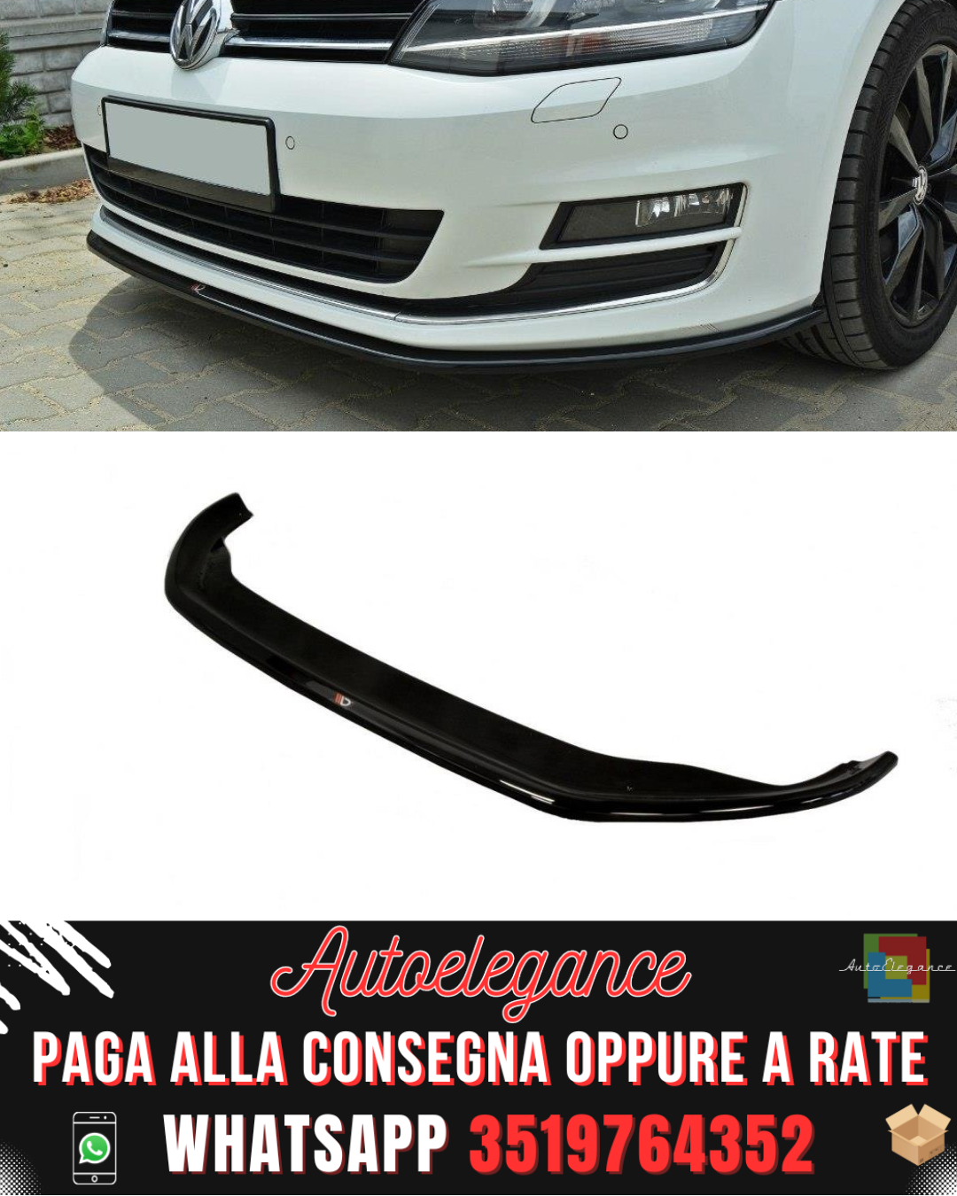 SPLITTER ANTERIORE adatto per VW GOLF VII 2012