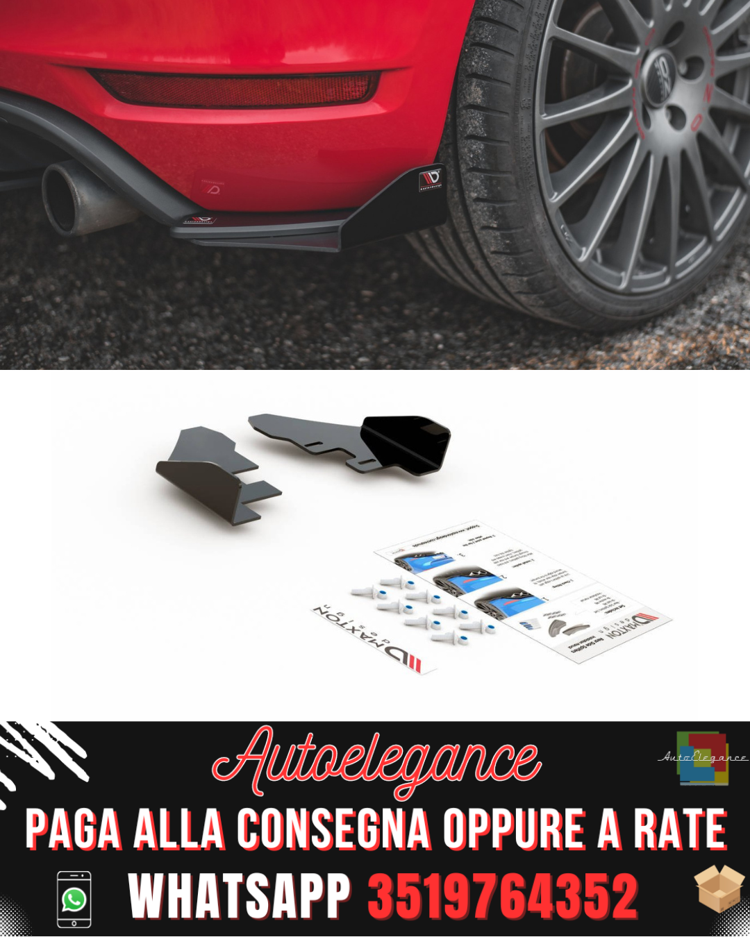 Flap laterali posteriori adatti per Volkswagen Golf GTI Mk6 2008-2012