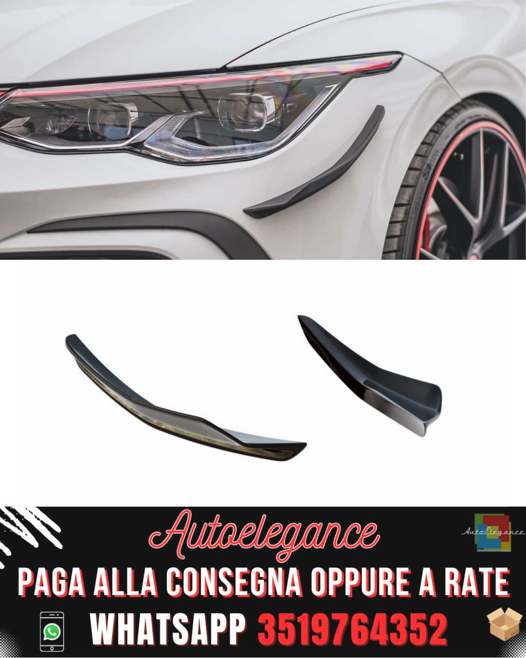 FRONT BUMPER ADATTO PER VOLKSWAGEN GOLF 8 GTI / R-LINE 2020