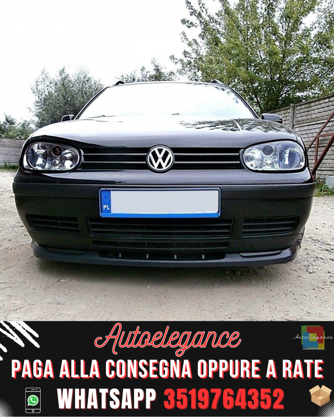 SPLITTER ANTERIORE adatto per VW GOLF IV 1997-2003