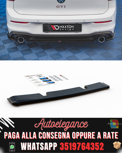 SPLITTER POSTERIORE CENTRALE adatto per VOLKSWAGEN GOLF 8 GTI 2020