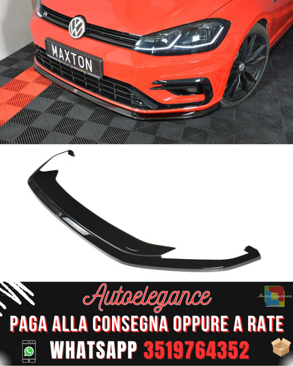 SPLITTER ANTERIORE V.6 adatto per VW GOLF 7 R / R-LINE FACELIFT 2017-2020