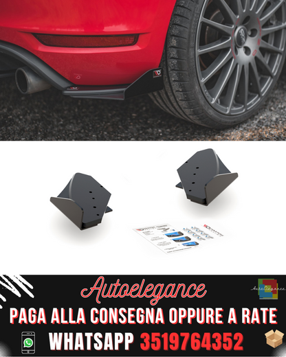 Racing Durabilità Deflettori laterali posteriori + flap adatti per Volkswagen Golf GTI Mk6 2008-2012