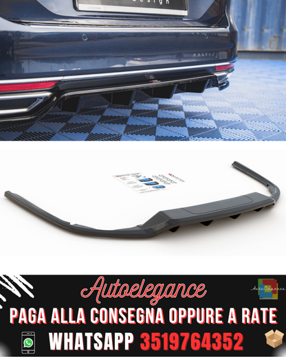 SPLITTER POSTERIORE CENTRALE (CON BARRE VERTICALI) adatto per VOLKSWAGEN PASSAT B8 2014-2019