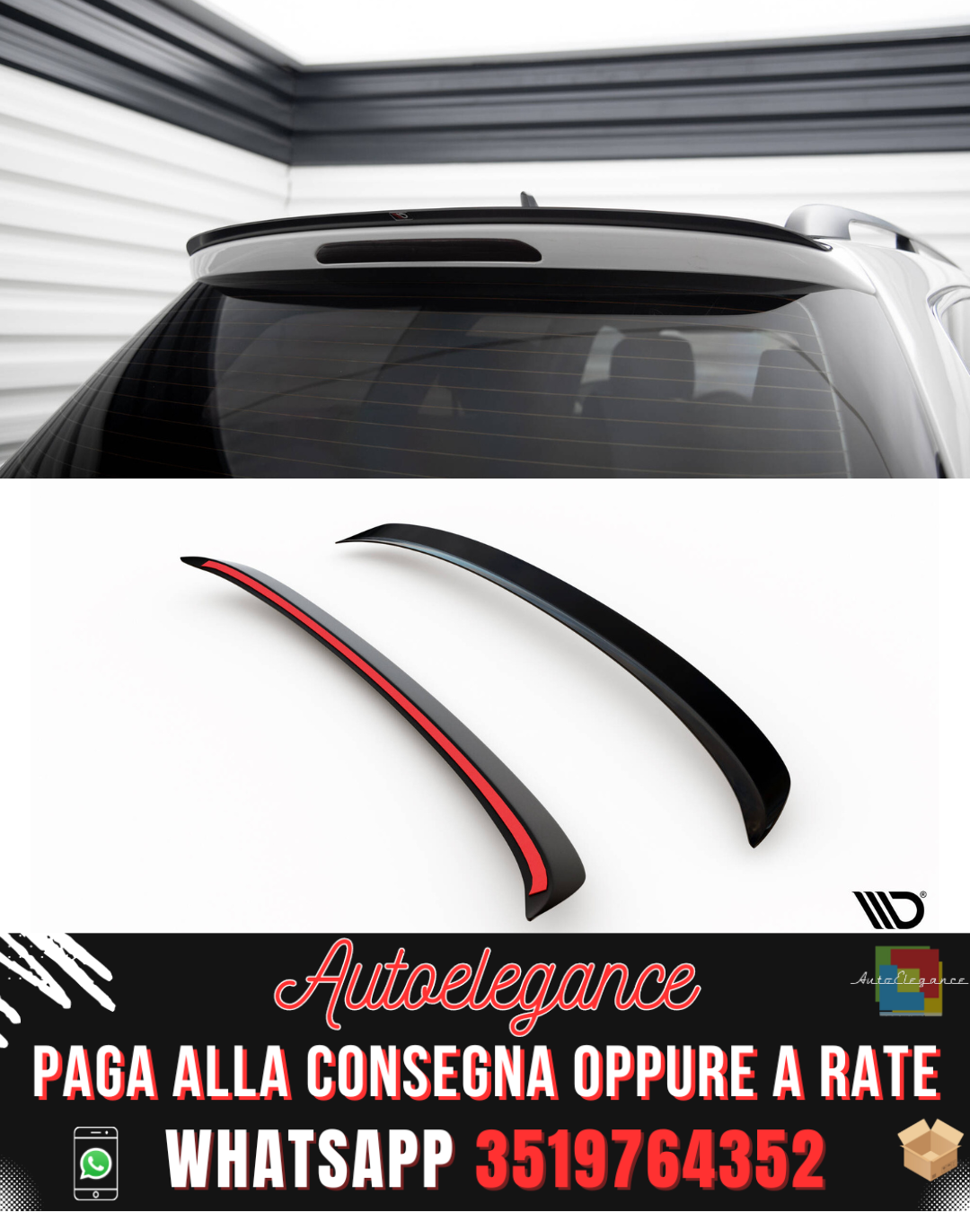 SPOILER adatto per VW PASSAT B7 R-LINE VARIANT 2010-2014