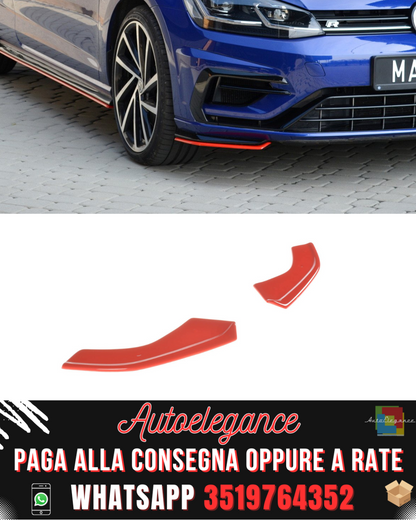 SPLITTER ANTERIORE V.8 adatto per VW GOLF 7 R / R-LINE FACELIFT 2017-2020