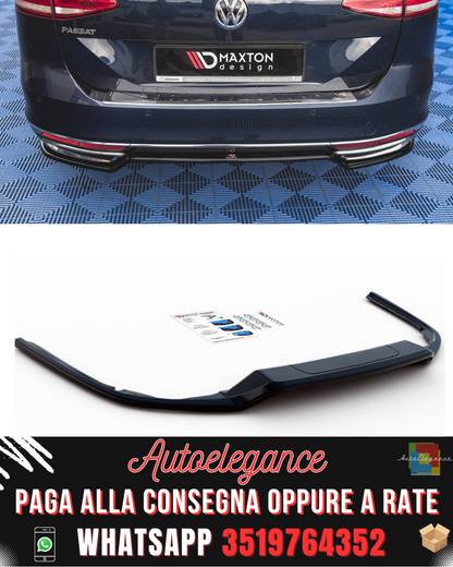 SPLITTER POSTERIORE CENTRALE adatto per VOLKSWAGEN PASSAT B8 2014-2019