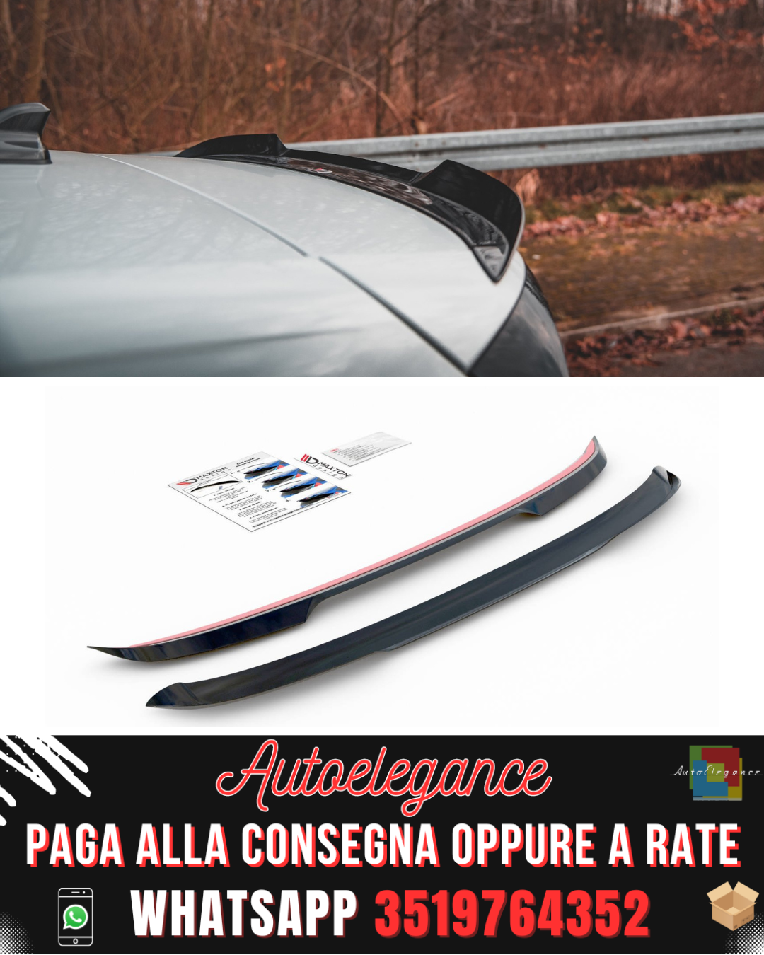 SPOILER V.2 ADATTO PER VOLKSWAGEN GOLF 8 GTI/R  2020