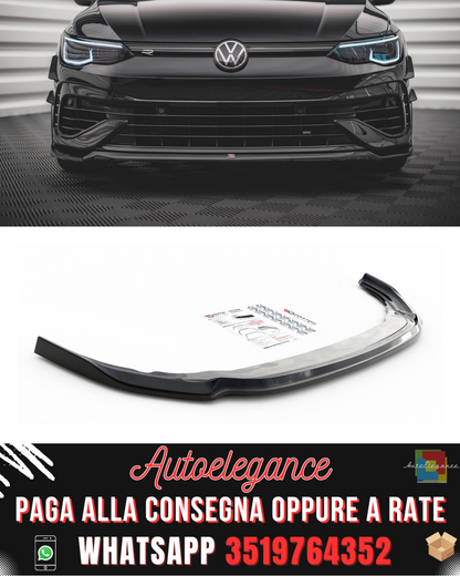 SPLITTER ANTERIORE ADATTO PER  V.6 VOLKSWAGEN GOLF R MK8 2020