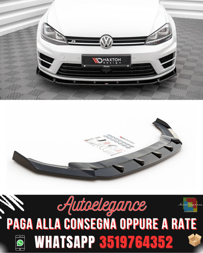 SPLITTER ANTERIORE ADATTO PER V.4 VOLKSWAGEN GOLF R MK7 2013-2016