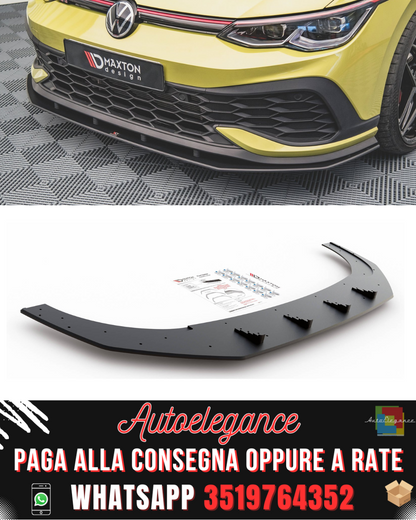 SPLITTER ANTERIORE RACING ADATTO PER VOLKSWAGEN GOLF 8 GTI CLUBSPORT 2020