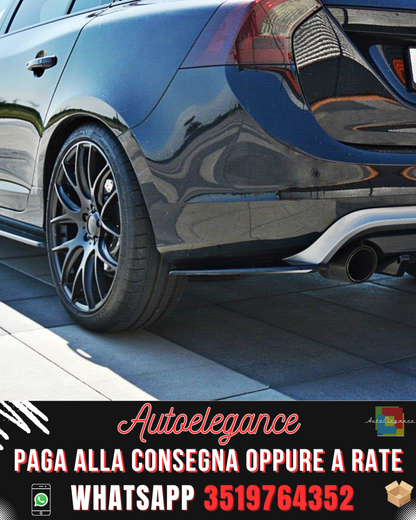 SPLITTER LATERALI POSTERIORI adatto per VOLVO V60 POLESTAR FACELIFT 2014-2018