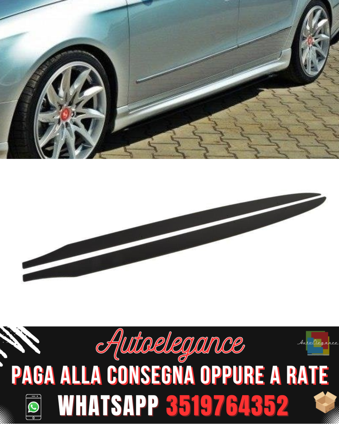 MINIGONNE LATERALI RACING adatte per  VW PASSAT B6/B7 R-LINE 2010-2014