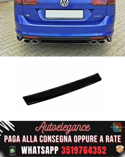 SPLITTER POSTERIORE CENTRALE adatto per VW GOLF MK7 R ESTATE (SENZA BARRA VERTICALE) 2013