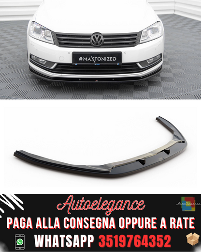 SPLITTER ANTERIORE V.1 adatto per Vw Passat B7 R-Line 2010-2014