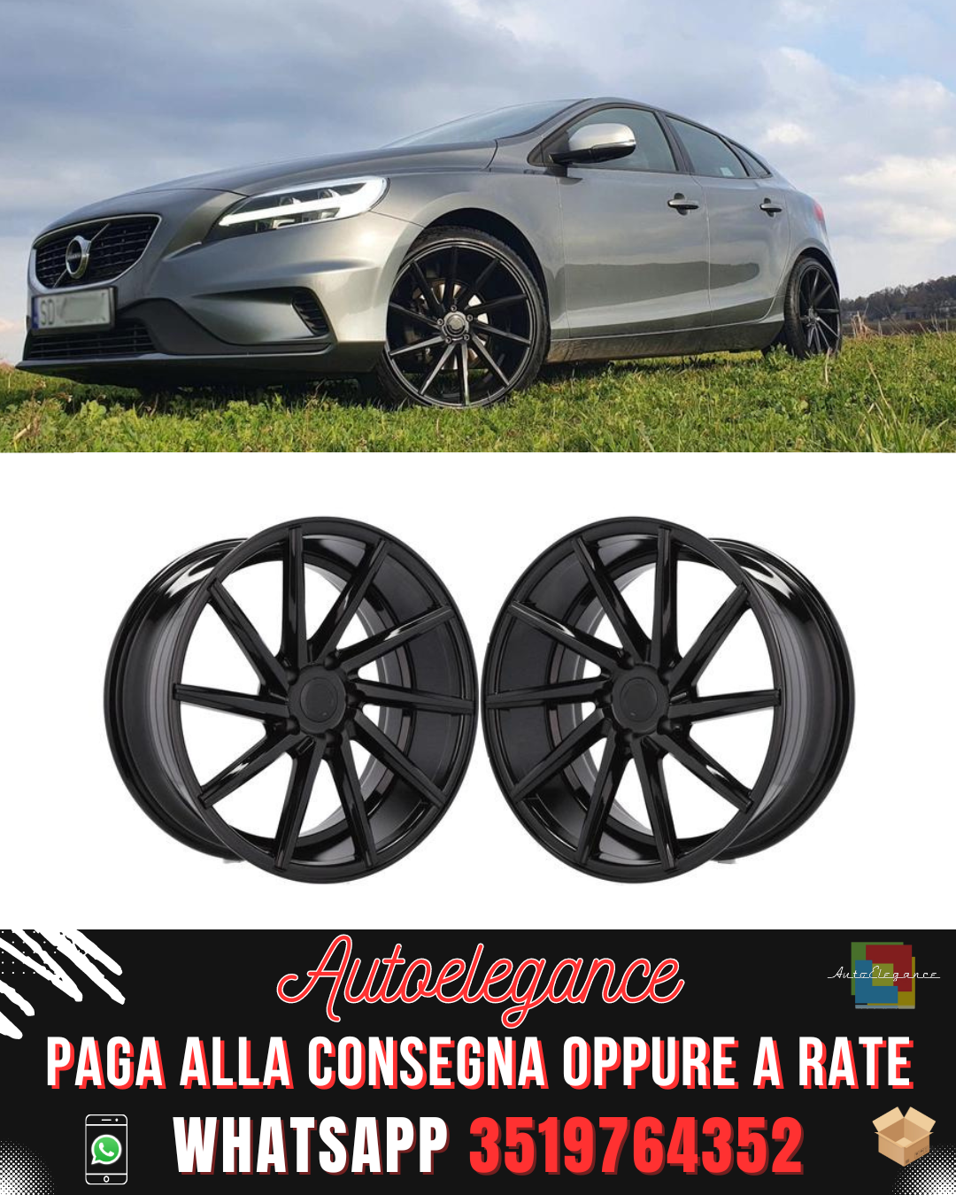 CERCHI CERCHIO IN LEGA 19" Adatto per ALFA ROMEO CITROEN DS FIAT FORD JAGUAR
